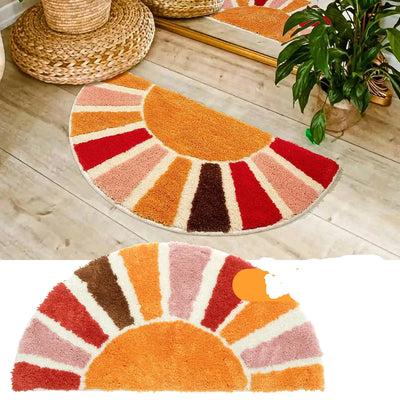 SunshineMat | Halbrunde Türmatte mit Sonnenblumenmotiv