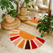 SunshineMat | Halbrunde Türmatte mit Sonnenblumenmotiv