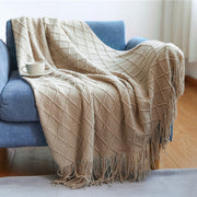 CozyChic | Handgefertigte Decke mit Boho-Fransen