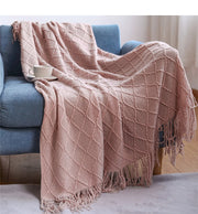 CozyChic | Handgefertigte Decke mit Boho-Fransen